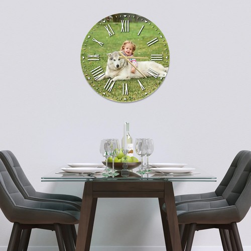 Premier Range Your Own Photo On A Glass Clock - Picture 2 of 4