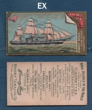 1889 Kinney Bros N226 NAVAL VESSELS of the WORLD U-Pick USA British Italian NAVY