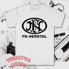 FN Herstal Firearms Guns Men's White Size S to 5XL