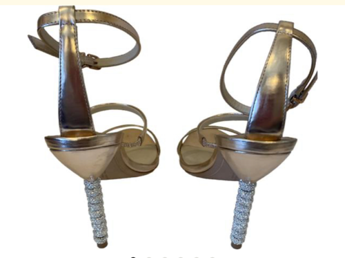 SOPHIA WEBSTER Rosalind Crystal Heel Sandals in Rose Gold 9.5US, 39.5EU Stunning - Picture 2 of 8