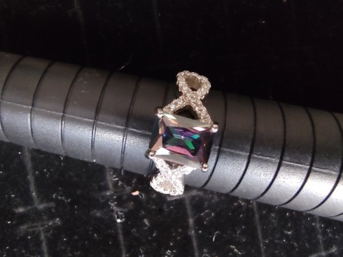 Mystic colorful sterling silver ring 925 size 8 - Picture 3 of 7