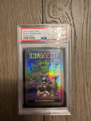 2023 Spectra-INFRARED PRIZM CASE HIT Bijan Robinson RC 01/99 PSA 10 GEM MT SSP