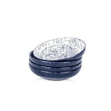  Ceramic Pasta Bowls Set 35 OZ, Large Salad Bowls 8.5 Inch Embossed Pasta 