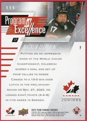 2024-25 UD Team Canada Juniors Hockey Program of Excellence “You Pick from list“ - Picture 24 of 102