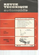 REVUE TECHNIQUE AUTOMOBILE N°300 - RENAULT "6 TL" 1100 - SPECIAL EQUIPEMENT