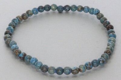  Azurit Chrysokoll Kugel Schmuck Stretch Armband 4mm - 4S247
