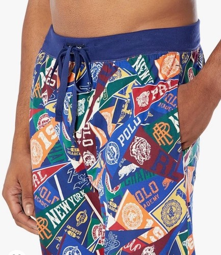 Polo Ralph Lauren Rib Waistband Knit Sleepwear Joggers Prep Rally Print XL - Picture 3 of 3