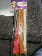 Go Create Natural Fuzzy Sticks  Total of 100 Sticks Multicolor