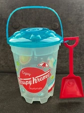 Whirley Krispy Kreme Doughnuts Donuts Summer Sand Bucket Beach Pail Lid Shovel