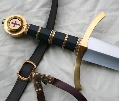 Handmade Medieval Knights Templar Sword   Handcrafted Functional Steel Blade