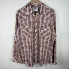 XL vintage 1970s Wrangler multicolor plaid western pearl snap shirt