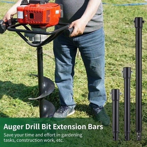 3PCS Auger Extension Drill Bits, 3/4In Shaft Earth Auger Drill Bit7498 - Picture 4 of 5