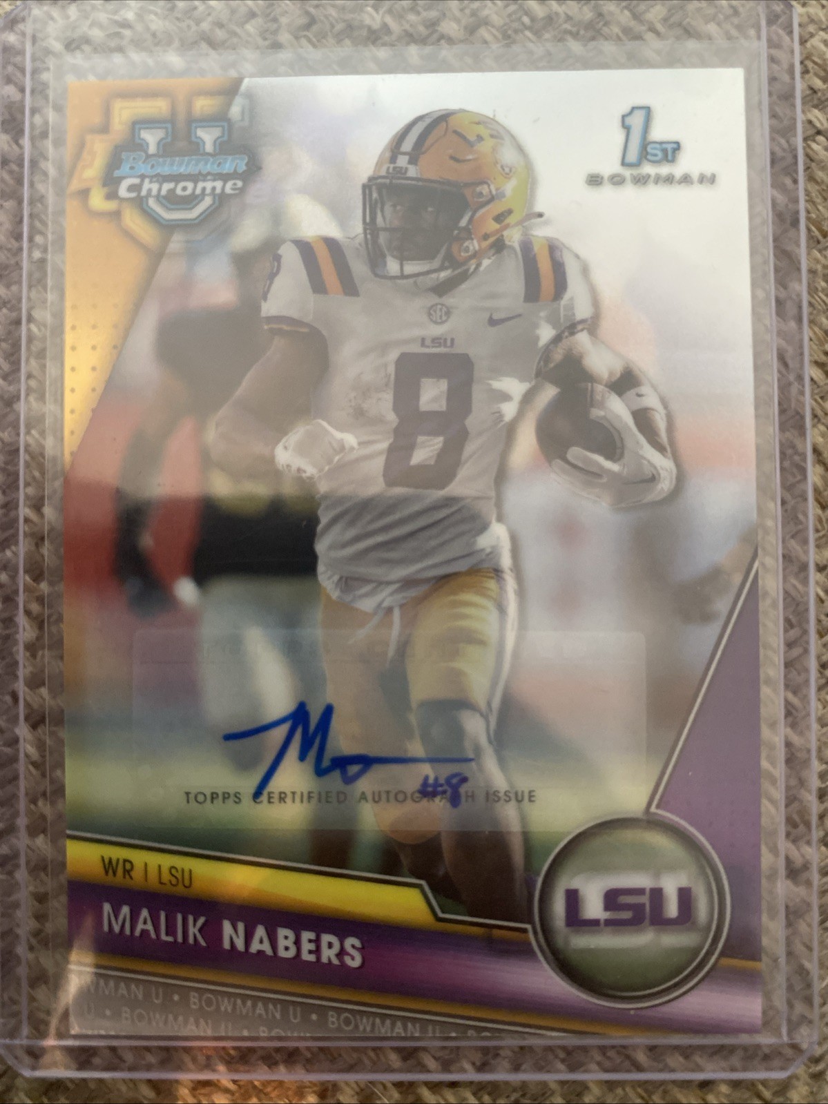 2023 Bowman University Chrome - Chrome Prospect Autographs Malik Nabers #74