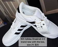 Adidas Breaknet 2.0 White And Black New In The Box, Kids Size 2Y 20