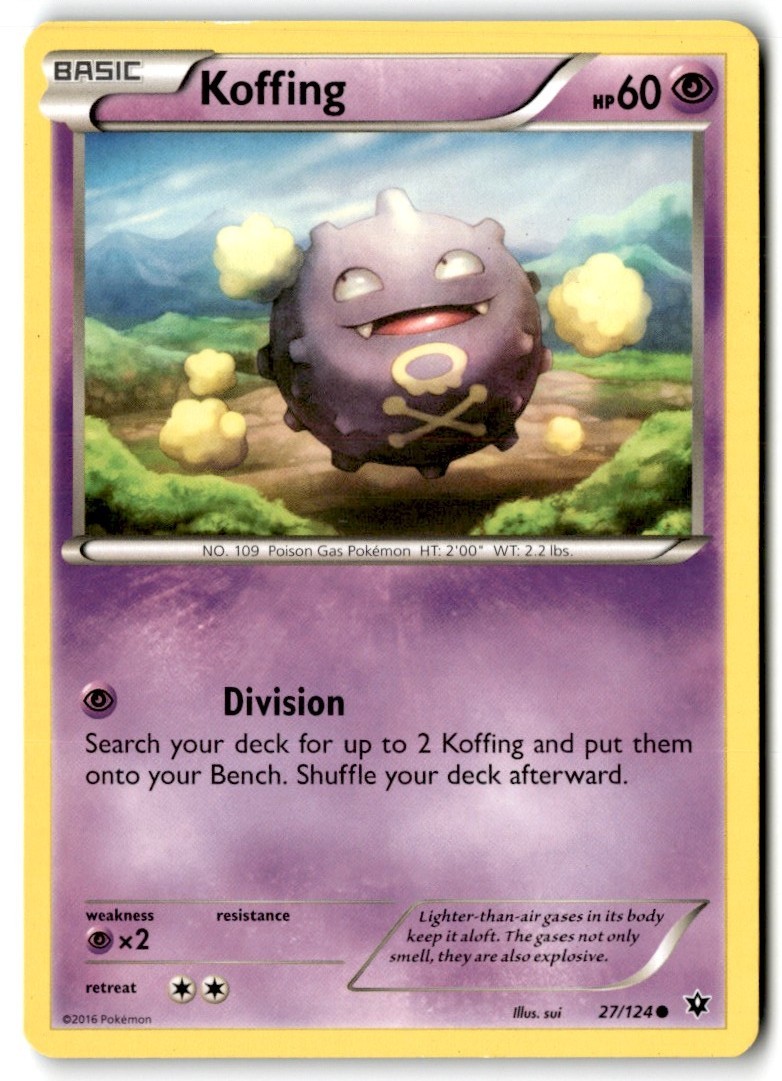 2016 XY - Fates Collide Koffing #27 Basic/Common