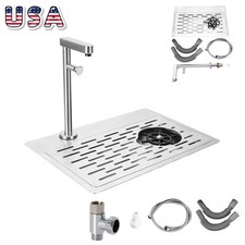 Automatic Glass Rinser Pitcher Rinser w/Push Faucet Cafe Bar Home Kitchen Sink