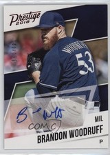 2018 Panini Chronicles Prestige Xtra Points Red /199 Brandon Woodruff Auto 1u6