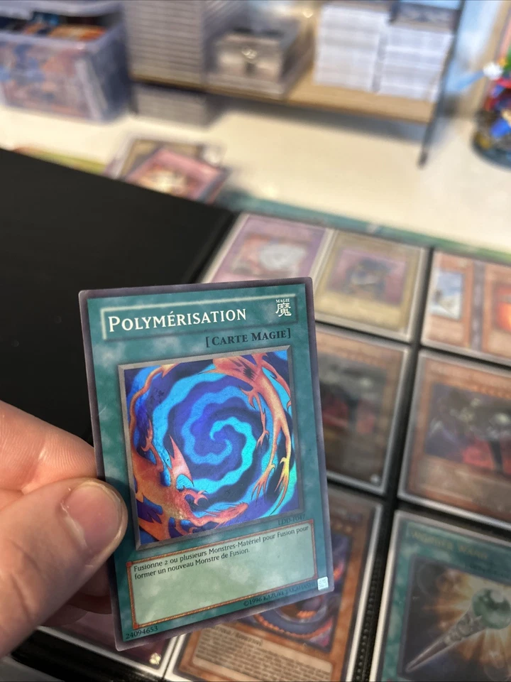 Yugioh Polymerization Super LOB LDD French Misprint No Spell Type LP W/ Imprint - Image 3 of 4