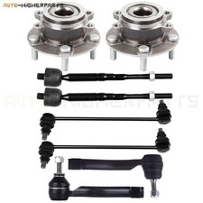 For 2007-2012 Nissan Sentra 8 Pcs Front Tie Rod End Sway Bar Link & Wheel Hub