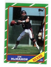 1986 TOPPS FOOTBALL JIM McMAHON-CHICAGO BEARS GREAT # 10