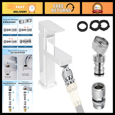 Swivel Faucet Adapter Kit - Solid Brass Quick Connect Garden Hose Fitting 3/4