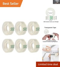 Gift Wrapping  Office Ready: 6 Rolls Transparent Tape, 1 in Core, DIY Essential