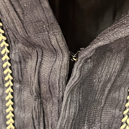 Giacca donna Alfred Dunner taglie forti 18W blu navy oro ricamato testurizzato - Foto 6 di 7