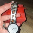 Strada Women's Quartz Analog Watch Silver Dial Leopard Faux Leather Strap — photo 2