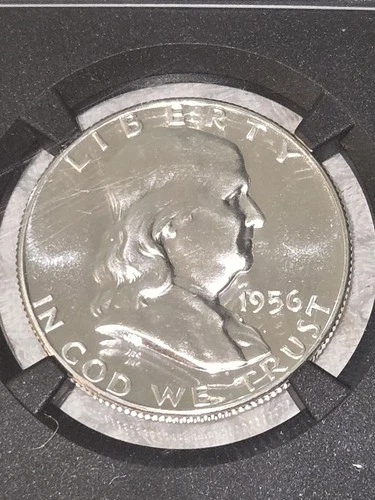 1956 Type 1 Franklin Half Dollar 50C NGC Proof PF68 fine silver coin collectible