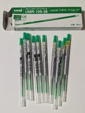 Uni Style Fit UMR-109-38 0.38mm Refill Ballpoint Pen - Green - 10 pack
