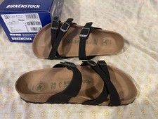 Birkenstock New w/ Box Franca Black Birkibuc Vegan Regular Width US-W7 EU38