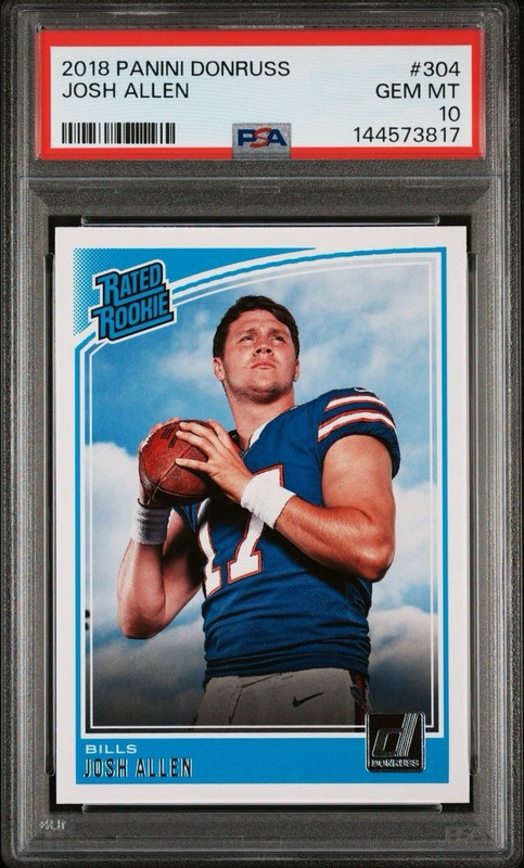 2018 Panini Donruss Rated Rookie Josh Allen #304 (RC) PSA 10