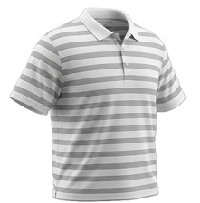 George 3XL Striped Golf Polo Shirt Performance Top - White Black