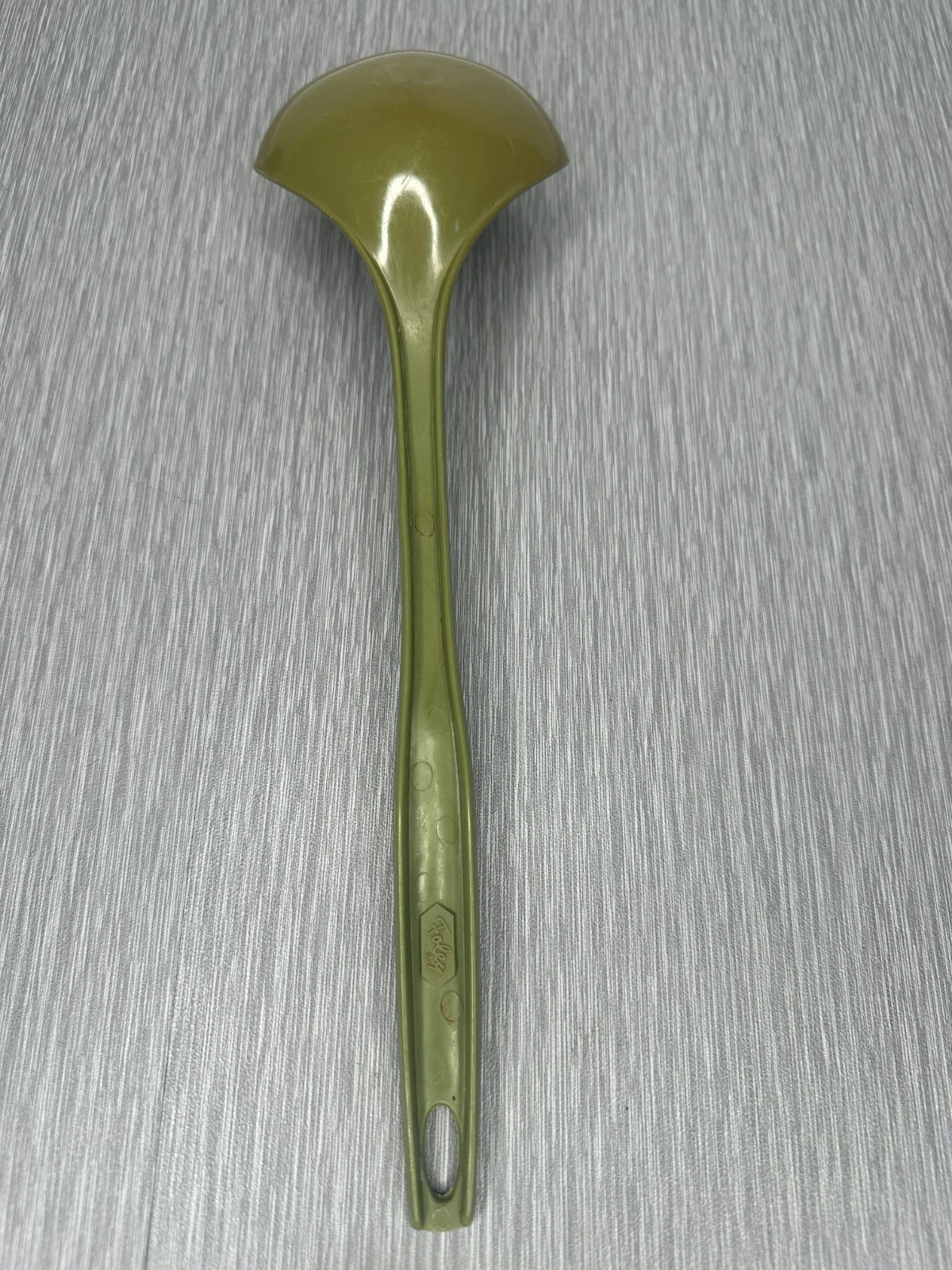 Vintage Foley Nylon Ladle & Fork Olive Green Retro MCM Kitchen Serving Utensils - product detail image 3