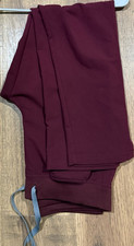 Burgundy Solid Medical Scrub Pants Unisex Drawstring Elastic Waist