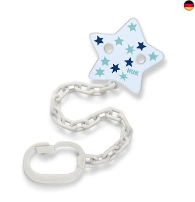 NUK Schnullerkette mit Clip | für Schnuller mit Ring | stabil und bruchsicher | 