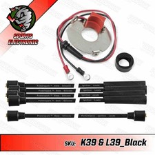 Ford Prefect E93A Electronic Ignition Kit Black 8mm HT Leads E493A Side Valve