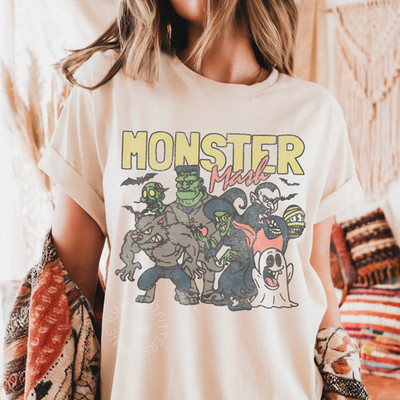 Monster Mash Tee | Retro Vintage Halloween Tee | Witchy Aesthetic Tee