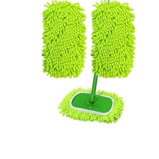 2PCS Chenille Mop Pads with Swiffer Sweeper, Reusable Microfiber Mop Refills ...