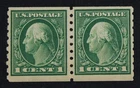 CKStamps: US Stamps Collection Scott#412 1c Washington Mint NH OG Gum Bend 25mm