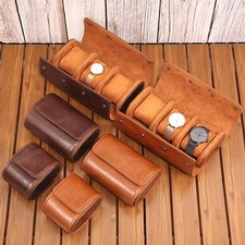 Echt Leder Uhrenrolle Aufbewahrungsbox 1/2/3 Fächer Armbanduhren Reiseetui Neu