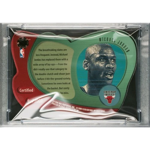 Skybox E-X2001 1997 Michael Jordan Gravity Denied #9 PSA 8 casi nuevo-como nuevo Chicago Bulls - Imagen 3 de 5