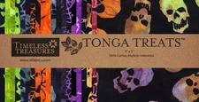Timeless Treasures Tonga Treats - HAUNTED Halloween (42) 5" Batik Fabric Squares