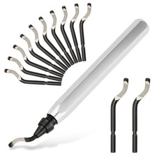 Silver Deburring Tool with 12 High Speed Steel Blades for 3D Printing