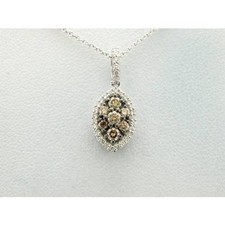 Le Vian 14K White Gold Pendant Necklace 1/2 cts White Diamond Jewelry for Women