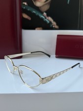 GUCCI GG1853O 001 Gold Transparent Oval Eyeglasses Frames 54mm Rxable AUTHENTIC