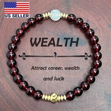 Feng Shui Beaded Healing Chakra Good Luck Stretch Bracelet Finished Jewelry USA