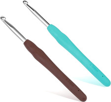 6.0Mm and 5.5Mm Ergonomic Crochet Hook, Crochet Needles, Ergonomic Handle Croche