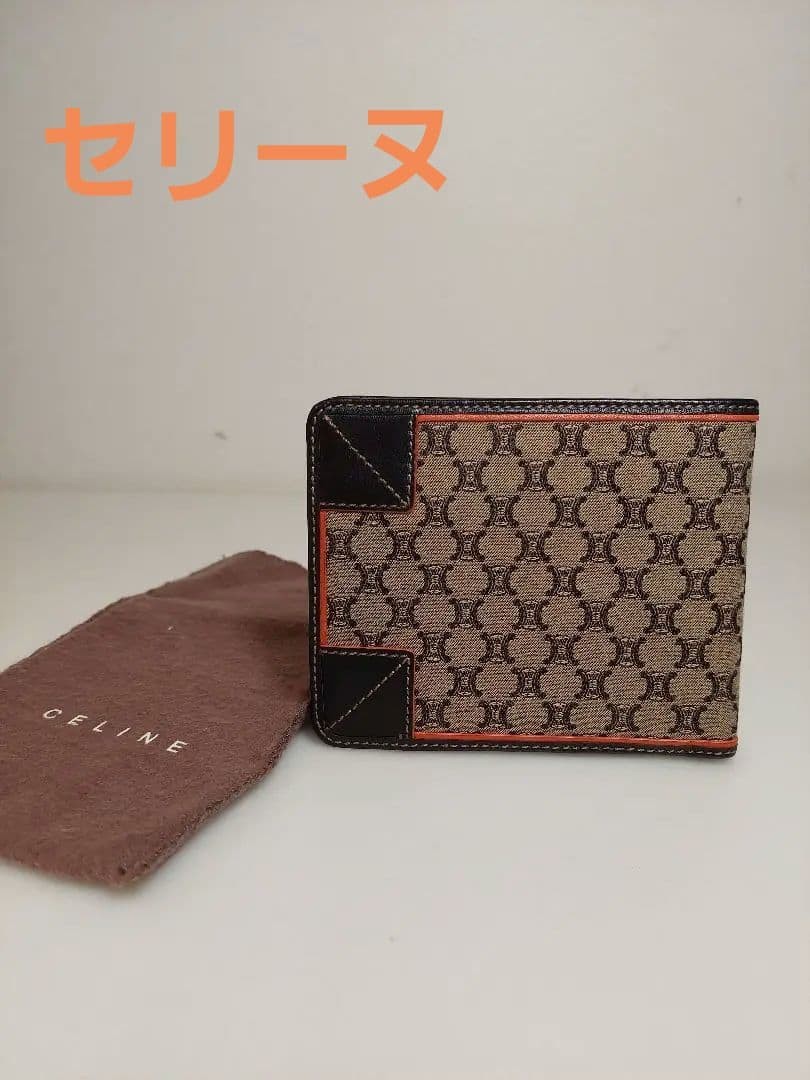 CELINE Folded Wallet Macadam Pattern Excellent Co… - image 1