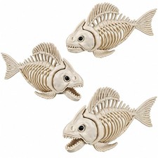 Skeleton Fish Halloween Decorations 3 Pack, Animal Skeletons Halloween Decora...